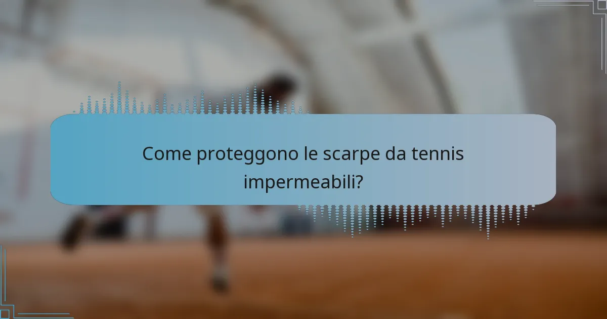 Come proteggono le scarpe da tennis impermeabili?