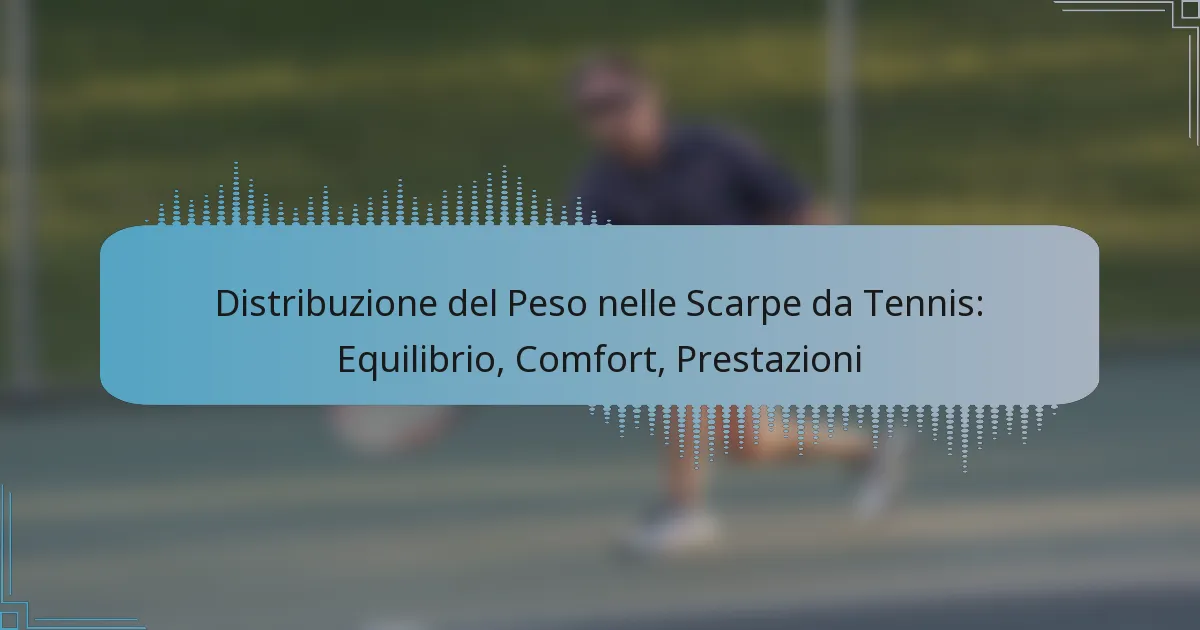 Distribuzione del Peso nelle Scarpe da Tennis: Equilibrio, Comfort, Prestazioni