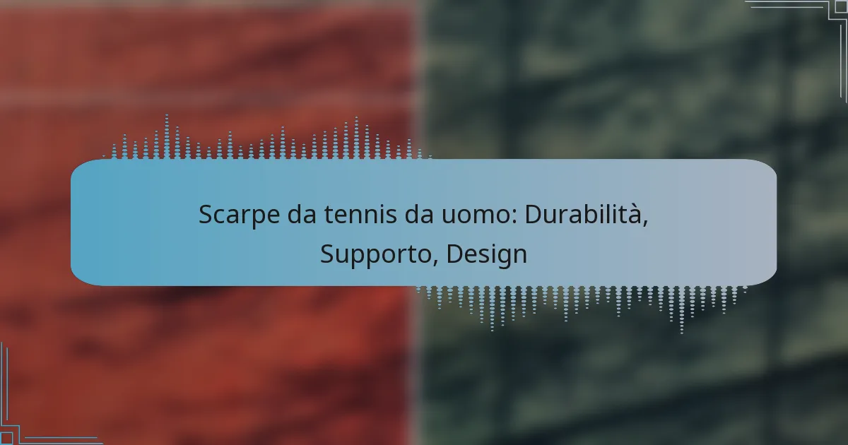 Scarpe da tennis da uomo: Durabilità, Supporto, Design