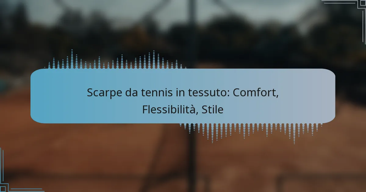 Scarpe da tennis in tessuto: Comfort, Flessibilità, Stile
