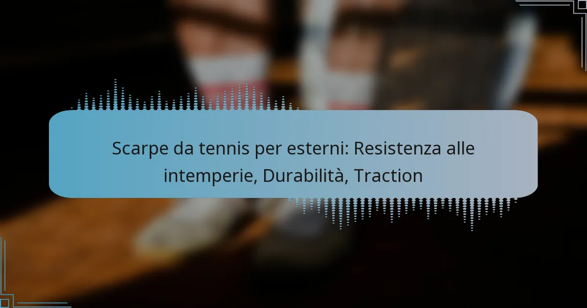 Scarpe da tennis per esterni: Resistenza alle intemperie, Durabilità, Traction