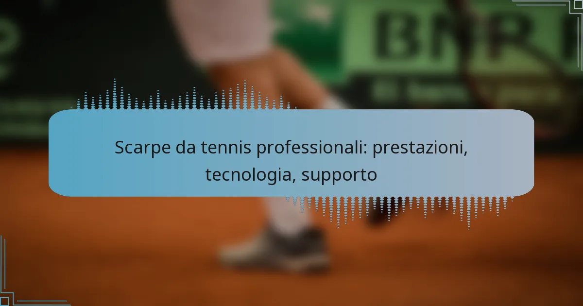 Scarpe da tennis professionali: prestazioni, tecnologia, supporto
