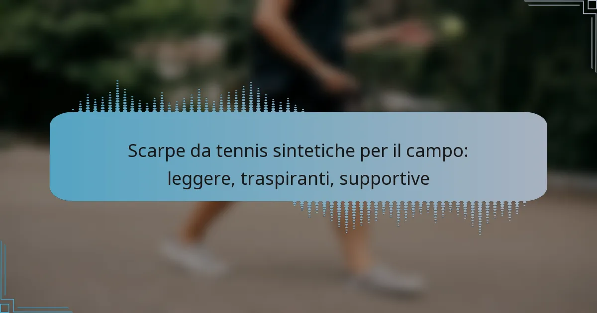 Scarpe da tennis sintetiche per il campo: leggere, traspiranti, supportive