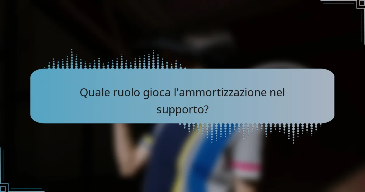 Quale ruolo gioca l'ammortizzazione nel supporto?